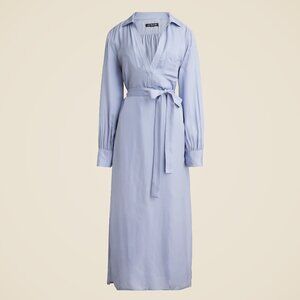 J. Crew Bungalow Drapey Viscose Twill Dress in Lakeshore Blue Size XS